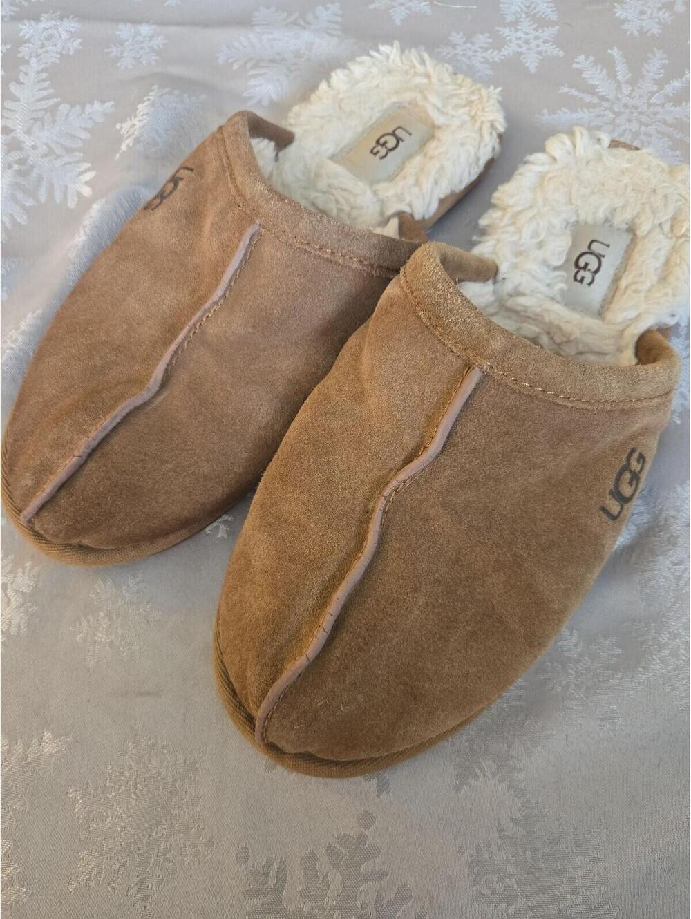 UGG Scuffette II Chestnut Sheepskin Slippers Size 8 - Picture 4 of 6